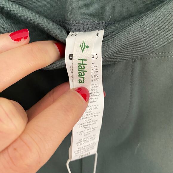 Halara Flex High Waisted Flare Leg Work Pants Womens Size XS Trousers Green - Picture 4 of 8